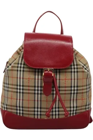 Burberry Pre-owned, Kobieta, Beżowy, ONE SIZE, Pre-owned Canvas backpacks