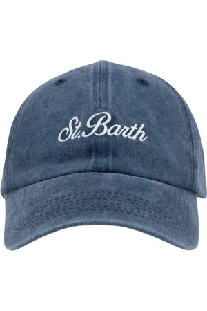 MC2 SAINT BARTH Akcesoria, Mężczyzna, Niebieski, ONE SIZE, Bawełna, Dżinsowa czapka baseballowa z haftem