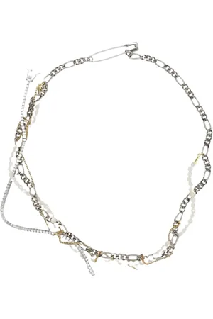 MAGLIANO Akcesoria, Kobieta, Szary, ONE SIZE, Elegant Beaded Chain Necklace