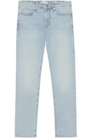 Frame Jeansy, Mężczyzna, Niebieski, W34, Denim, Slim New Cliff Jeansy