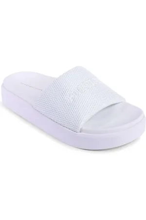 Tommy Hilfiger Buty, Kobieta, Biały, 38 EU, Białe Mesh Slides Casual Comfort