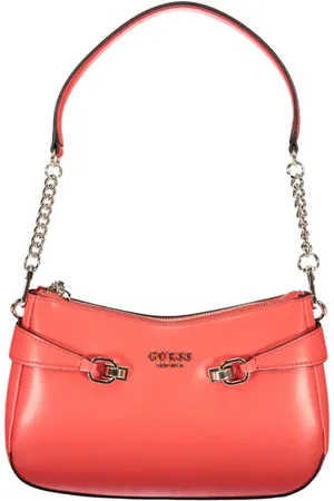 Guess Torebki, Kobieta, Czerwony, ONE SIZE, Len, Czerwona Torba Damska z Polietylenu