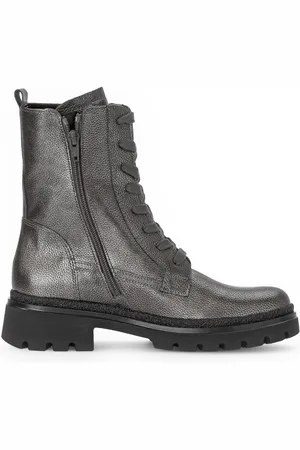 Gabor Buty, Kobieta, Szary, 38 1/2 EU, Elegancki Skórzany Botek - Szary