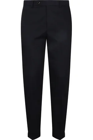 Berwich Spodnie, Mężczyzna, Niebieski, S, Retro Stretch Chino Spodnie Niebieskie