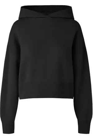 Canada Goose Bluzy, Kobieta, Czarny, M, Czarna Wełniana Kurtka Holton Hoody
