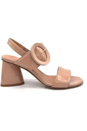 MARA BINI Buty, Kobieta, brązowy, 39 EU, Złota klamra Mousse Sandał