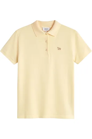 Maison Kitsuné Koszulki, Mężczyzna, Beżowy, S, Polo z Marmurową Głową Liska