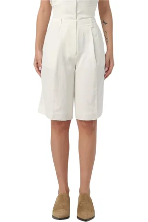 Calvin Klein Szorty, Kobieta, Biały, 2XS, Stylowe białe spodenki krawieckie