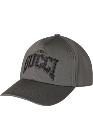 Gucci Akcesoria, Mężczyzna, Szary, M, Ciemnoszara Zdobiąca Czapka