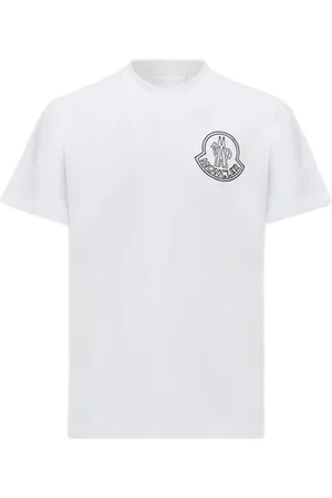 Moncler Koszulki, Mężczyzna, Biały, XL, Białe koszulki i pola z bawełnianego dżerseju