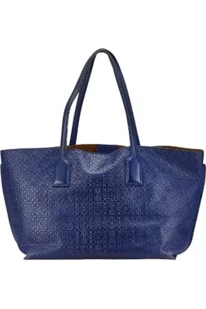 Loewe Pre-owned, Kobieta, Niebieski, ONE SIZE, Skóra, Pre-owned Leather totes
