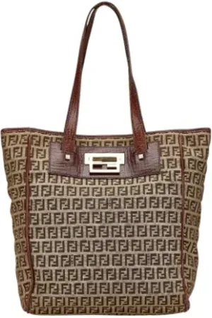 Fendi Pre-owned, Kobieta, brązowy, ONE SIZE, Skóra, Pre-owned Canvas fendi-bags