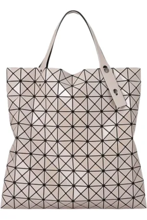 Issey Miyake Torebki, Kobieta, Beżowy, ONE SIZE, Metaliczna torba na ramię z wzorem pryzmatu