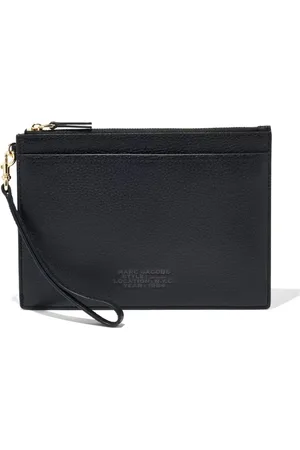 Marc Jacobs Torebki, Kobieta, Czarny, ONE SIZE, Czarna skórzana kopertówka na nadgarstek