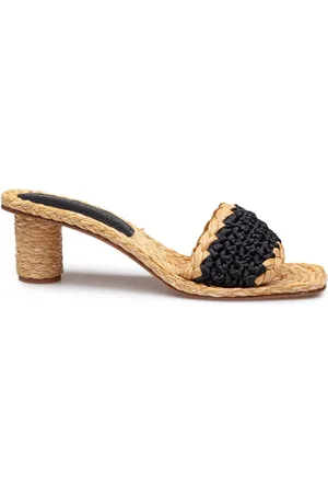 Paloma Barceló Buty, Kobieta, Czarny, 38 EU, Sandał Raffia Naturalny Czarny Kolor Obcas