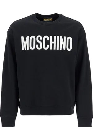 Moschino Bluzy, Mężczyzna, Czarny, 2XL, Logo Crewneck Sweatshirt