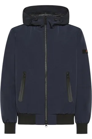 Peuterey Kurtki, Mężczyzna, Niebieski, XL, Nylon, Niebieska Kurtka Bomberowa Lekki Nylon