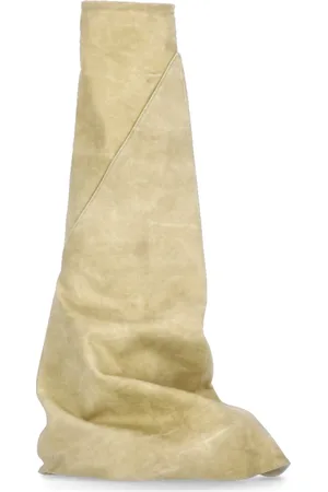 Rick Owens Buty, Mężczyzna, Beżowy, 41 EU, Beżowe Bawełniane Buty z Gumową Podeszwą