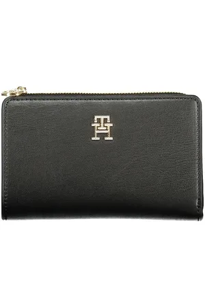 Tommy Hilfiger Akcesoria, Kobieta, Czarny, ONE SIZE, Czarna Portmonetka Damska Elegancki Dodatek