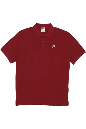 Nike Koszulki, Mężczyzna, Czerwony, S, Podstawowa Koszulka Polo Pique Czerwona/Biała
