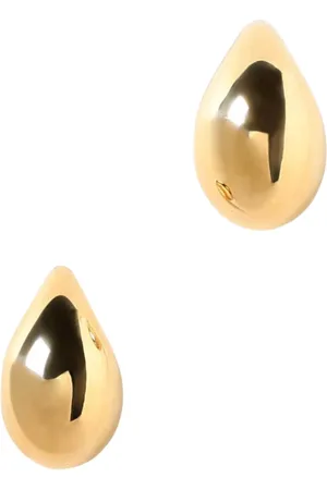Bottega Veneta Akcesoria, Kobieta, Żółty, ONE SIZE, Złote Kolczyki Teardrop Jewel Woman