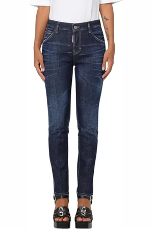 Dsquared2 Jeansy, Kobieta, Niebieski, S, Denim, Stylowe Skinny Jeansy dla kobiet