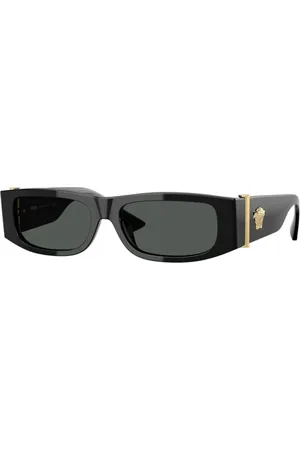 VERSACE Akcesoria, unisex, Czarny, 55 MM, Stylowe Czarne Okulary Przeciwsłoneczne