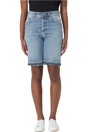 Dondup Szorty, Kobieta, Niebieski, W25, Denim, Dżinsowe szorty z luźnym krojem