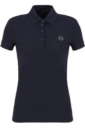 Armani Exchange Koszulki, Kobieta, Niebieski, S, Niebieska Polo T-shirty i Pola
