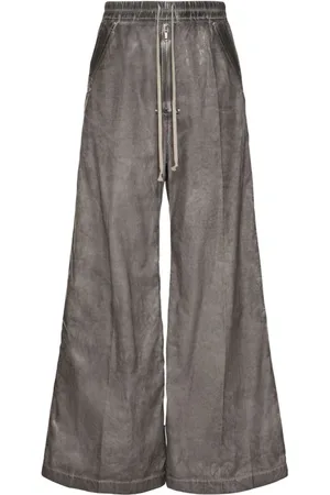 Rick Owens Spodnie, Mężczyzna, Szary, M, Ciemny Pył Geth Belas Spodnie