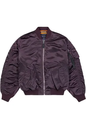 Alpha Industries Kurtki, Mężczyzna, brązowy, S, Nylon, Brązowa Kurtka Bomber z Wycięciami