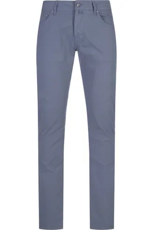 Jacob Cohen Spodnie, Mężczyzna, Niebieski, W36, Niebieskie Spodnie Slim Fit 5-Pocket