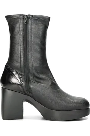 Wonders Buty, Kobieta, Czarny, 35 EU, Skórzany Botek na Platformie dla Kobiet