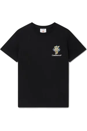 Casablanca Koszulki, Mężczyzna, Czarny, M, T-shirt z grafiką Kolumna Diamentów