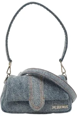 Jacquemus Pre-owned, Kobieta, Niebieski, ONE SIZE, Denim, Pre-owned Denim shoulder-bags