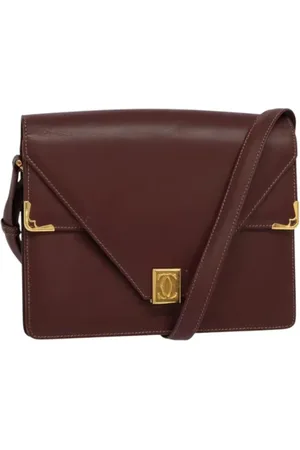 Cartier Pre-owned, Kobieta, Czerwony, ONE SIZE, Skóra, Pre-owned skórzane torby na ramię