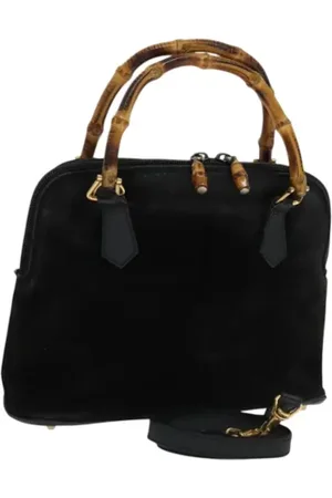 Gucci Pre-owned, Kobieta, Czarny, ONE SIZE, Zamsz, Pre-owned Suede handbags