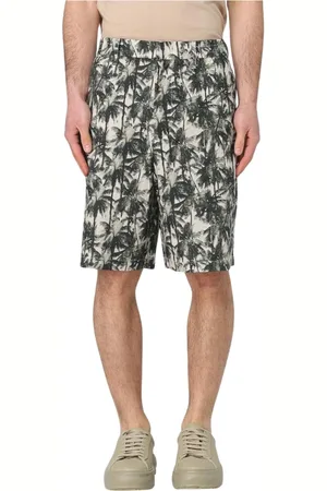 Armani Exchange Szorty, Mężczyzna, Wielobarwność, W30, Zielone Szorty z nadrukiem palm