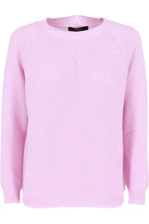 Max Mara Swetry, Kobieta, Różowy, M, Sweter z bawełny Linz Roseberry