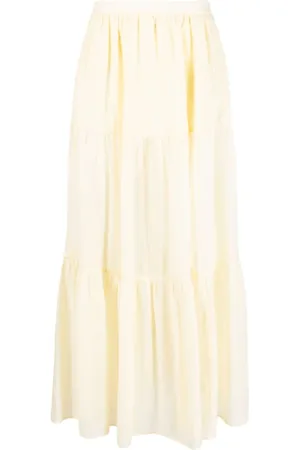 MANEBI Spódnice, Kobieta, Żółty, S, Maxi Skirts