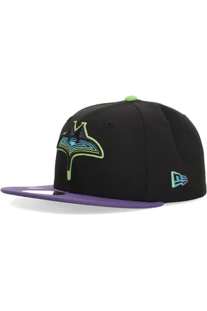 New Era Akcesoria, Mężczyzna, Czarny, ONE SIZE, Tampa Bay Rays Czapka z Płaskim Daszkiem