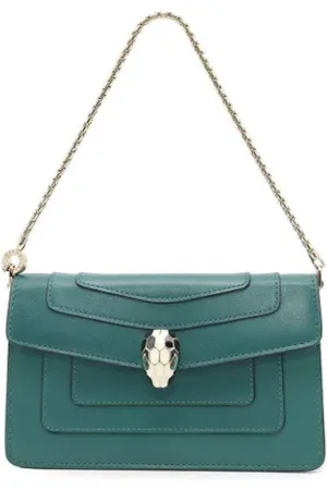 Bvlgari Pre-owned, Kobieta, Zielony, ONE SIZE, Skóra, Pre-owned Skórzane torebki