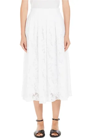 Max Mara Spódnice, Kobieta, Biały, S, Biała Spódnica Ampezzo