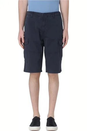 Blauer Szorty, Mężczyzna, Niebieski, W38, Uniwersalne Cargo Shorts z Wieloma Kieszeniami