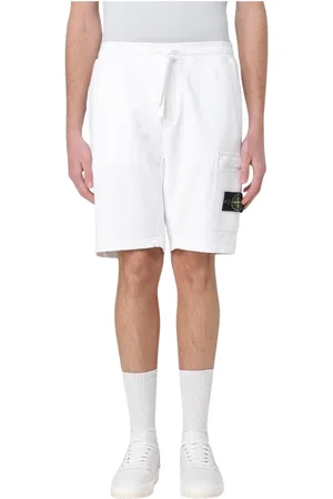 Stone Island Szorty, Mężczyzna, Biały, XL, Szare Stylowe Spodenki dla Mężczyzn