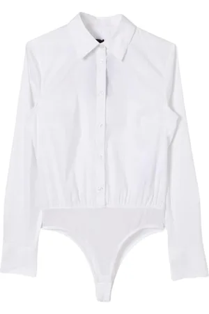 HUGO BOSS Koszulki, Kobieta, Biały, M, Elegancka Bluzka z Długim Rękawem