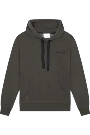 Isabel Marant Bluzy, Mężczyzna, Czarny, L, Organiczna bluza z kapturem i kieszenią kangurką