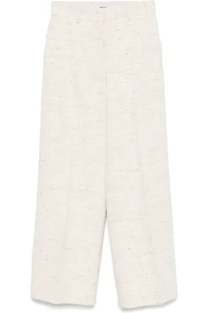 Msgm Spodnie, Kobieta, Beżowy, S, Luźne Dżinsy