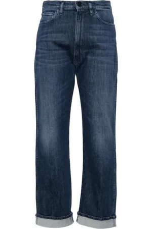 3x1 Jeansy, Kobieta, Niebieski, W27, Denim, Indigo Cropped Denim Jeansy