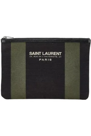 Saint Laurent Pre-owned, Kobieta, Czarny, ONE SIZE, Skóra, Pre-owned Canvas clutches